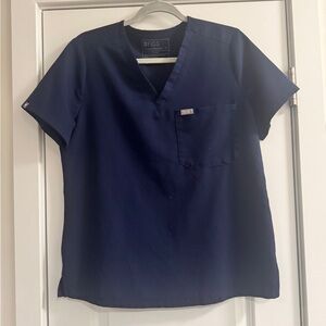 FIGS Navy Blue Catarina One-Pocket Scrub Top - Medium